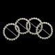 Round Diamante Silver Slider Buckles - (Pack of 10)